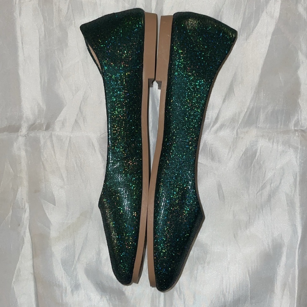 Green shimmery flats - Picture 2 of 5